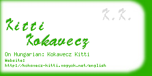 kitti kokavecz business card